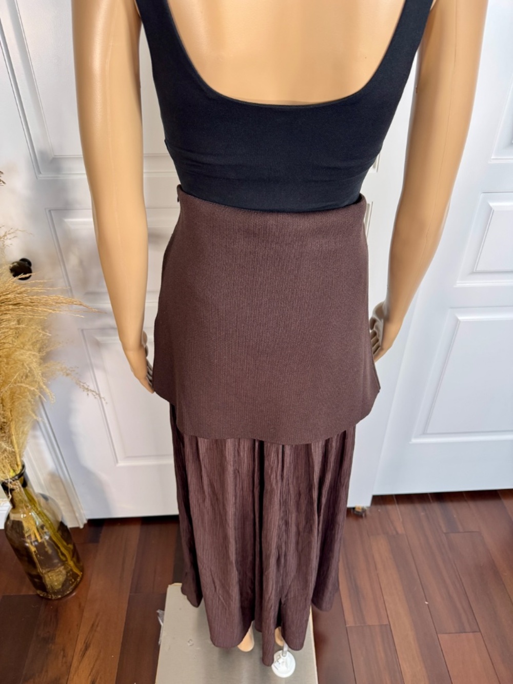LINE & DOT ESPRESSO RHONE MIX-MEDIA MAXI SKIRT SIZE MEDIUM - NEW WITH TAG - Picture 10 of 17